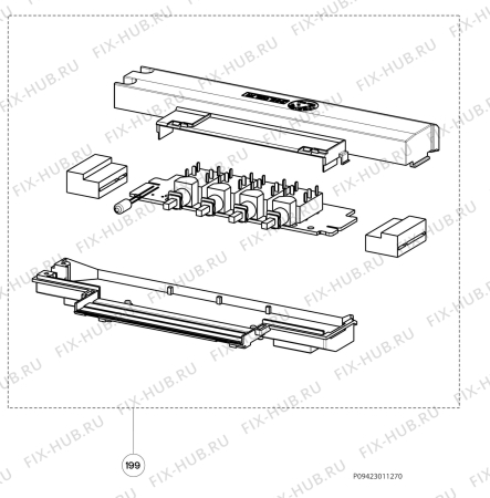 Взрыв-схема вытяжки Ikea LUFTIG 90304592 - Схема узла Command panel 037